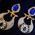 Antique Victorian Fusion India-British Sparkling Stone Pearl Polki Earring o28b