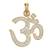 Aumkaara Collection OM Pendant in 14K Gold 32mm size Studded with 40 brilliant cut IGI certified diamonds