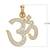Aumkaara Collection OM Pendant in 14K Gold 32mm size Studded with 40 brilliant cut IGI certified diamonds