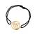 Sikh Ik Onkar 14K Gold Bracelet in 18mm diameter on adjustable nylon thread