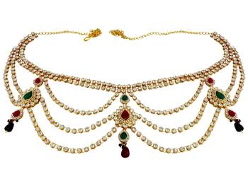 Designer Austrian Diamonds Multicolor Waist Belt Kamarband Belly Chain 3