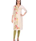 Multicolor embroidered silk silk-kurtis