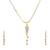 combo of two american diamond pendant sets / necklace sets with single chain for women & girls