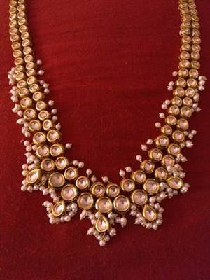 Kundan Long Necklace With Pearls 2