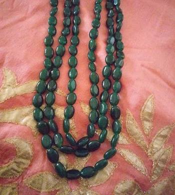 Green Onyx Gemstone 3 Layered Necklace 2