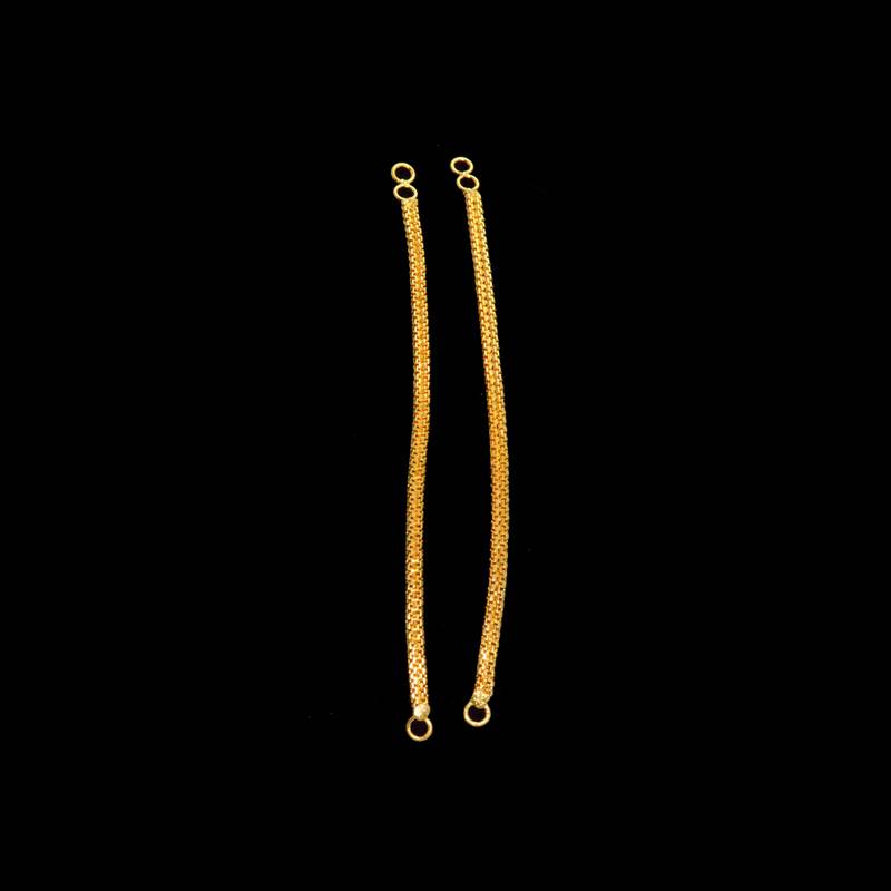 plain gold look matil ear chain