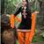 Black embroidery cotton semi stitched slwar with dupatta