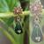 Flower with Green Enamel work