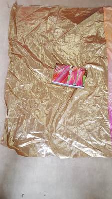 Pink And Peach Embroidered Nylon Silk Georgette Saree With Blouse 4