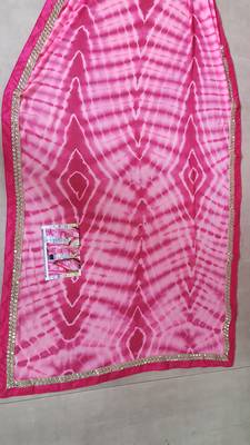 Pink Embroidered Georgette Saree With Blouse 2