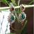 Crystal Stone Encrusted Dangler Earrings with Green and Maroon Stone