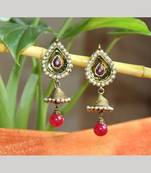 Drop Shape earrings with Jhumkis