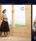 Black embroidery georgette semi stitched salwar with dupatta