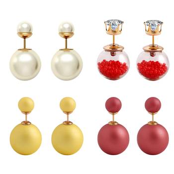 Multicolor pearl earrings 1