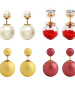 Multicolor pearl earrings