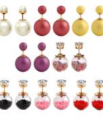 Multicolor pearl earrings