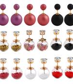 Multicolor pearl earrings