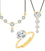 White cubic zirconia jewellery-combo
