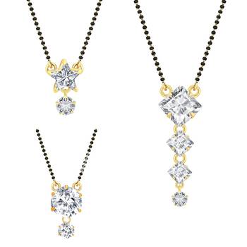 White cubic zirconia jewellery-combo 1