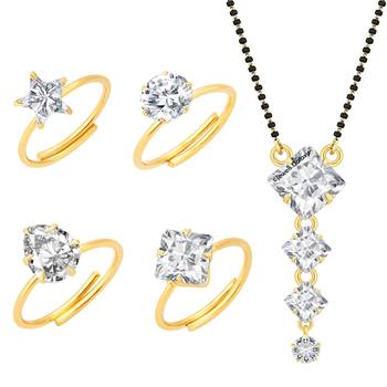 White cubic zirconia jewellery-combo 1