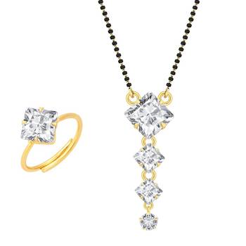 White cubic zirconia jewellery-combo 1