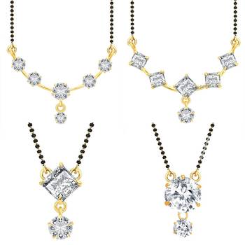 White cubic zirconia jewellery-combo 1