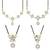 White cubic zirconia jewellery-combo