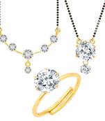 White cubic zirconia jewellery-combo