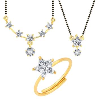 White cubic zirconia jewellery-combo 1