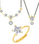 White cubic zirconia jewellery-combo