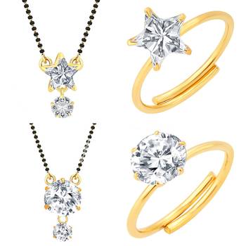 White cubic zirconia jewellery-combo 1