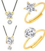 White cubic zirconia jewellery-combo