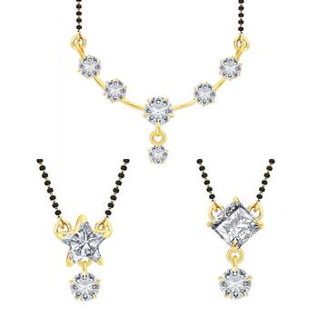 White cubic zirconia jewellery-combo 1