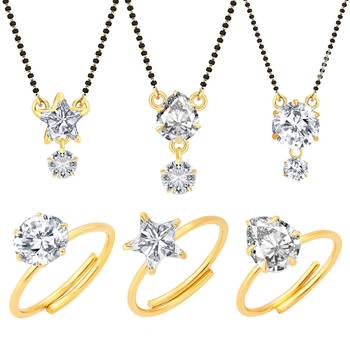 White cubic zirconia jewellery-combo 1