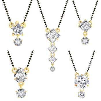 White cubic zirconia jewellery-combo 1