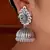 Beautiful Oxidised Silver Tone Peacock Stud Jhumka Earrings