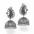 Beautiful Oxidised Silver Tone Peacock Stud Jhumka Earrings