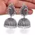 Beautiful Oxidised Silver Tone Peacock Stud Jhumka Earrings