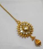 golden american diamonds maang tikka