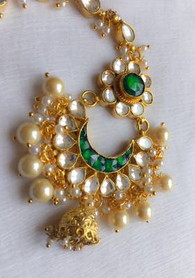 golden kundan maang tikka 3