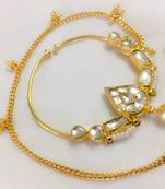 golden kundan nose ring