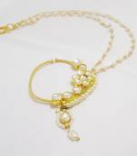 golden kundan nose ring