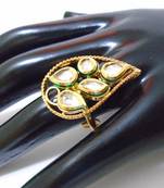 golden kundan rings