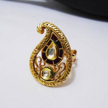 golden kundan rings 1