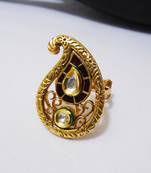 golden kundan rings