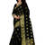 Black printed cotton saree with blouse