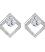 Daimond Shape Silver colour alloy Earrings for girls and womens
