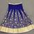 Blue embroidered art silk unstitched lehenga