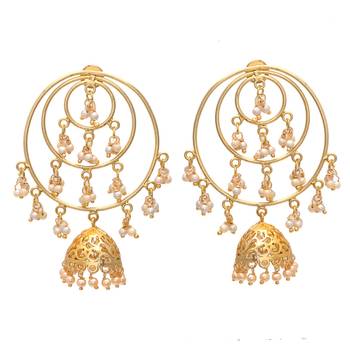 Golden Pearl Kashmiri Jhumki 1