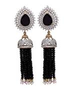 Black Royal Diamond Onyx Jhumki